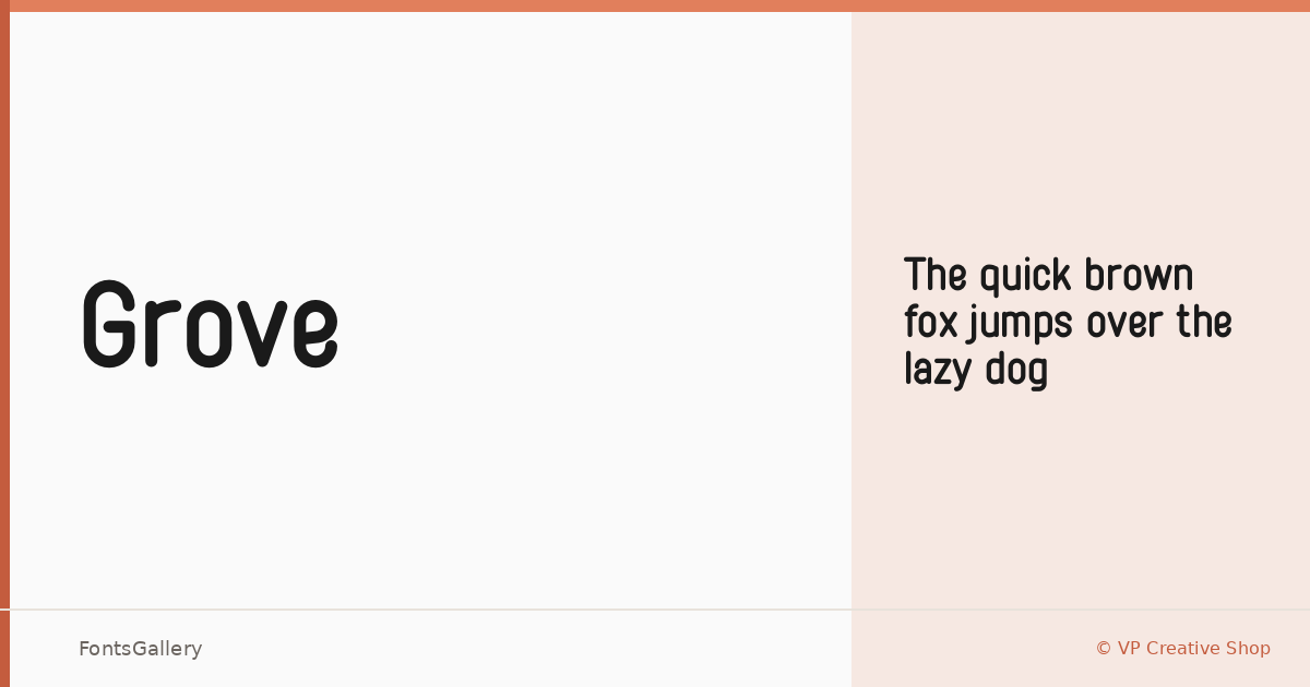 Grove font family banner