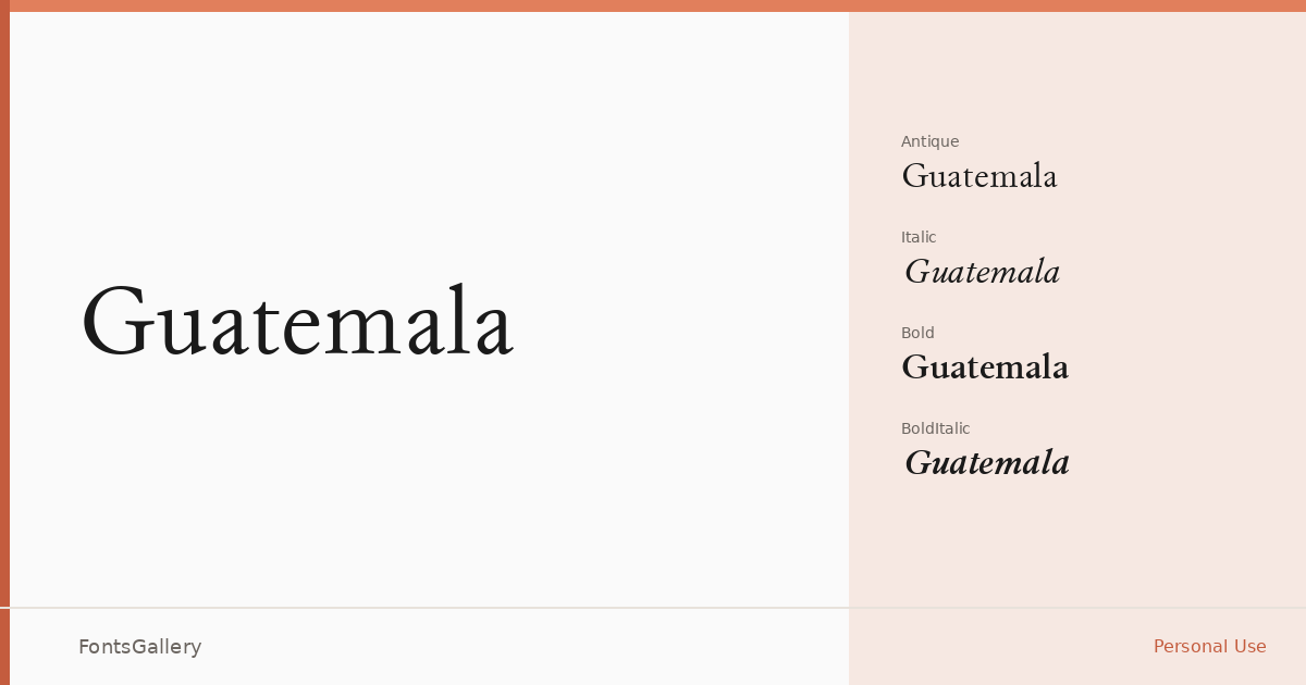 Guatemala font family banner