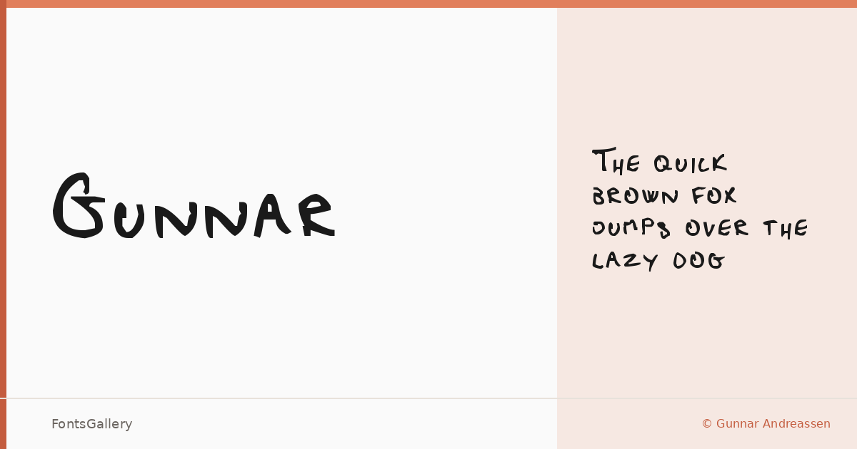 Gunnar font family banner
