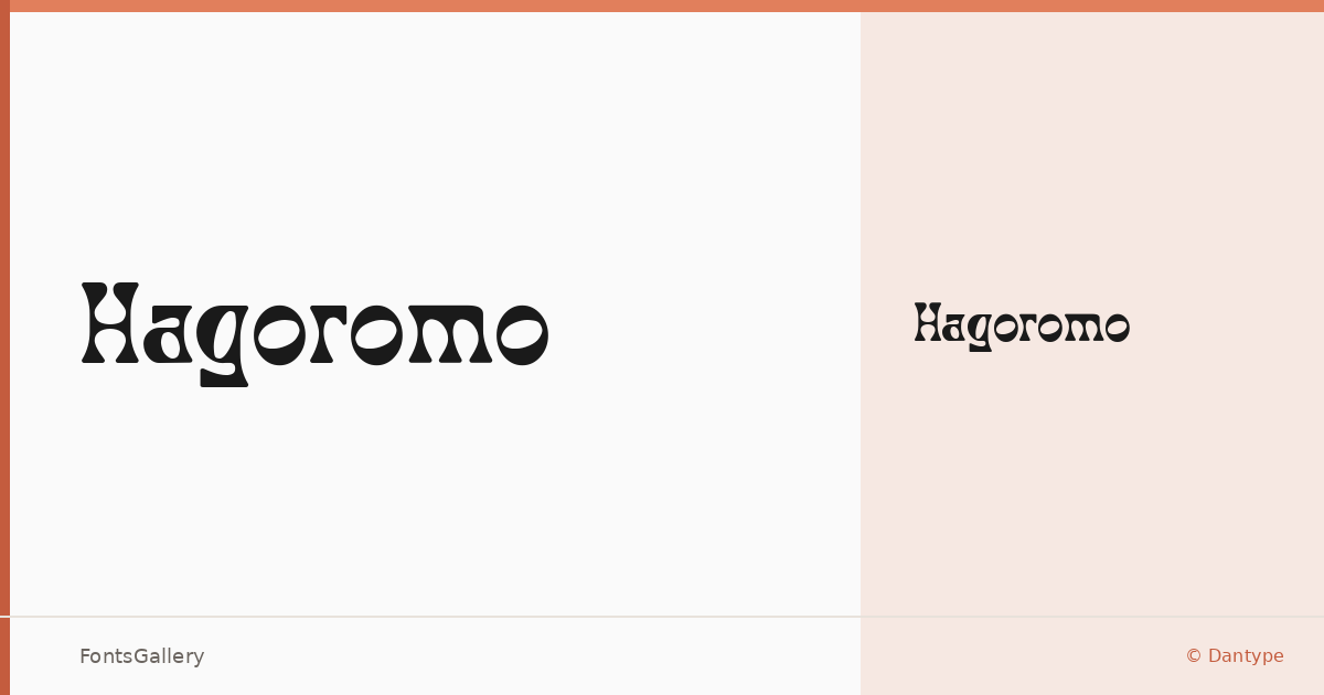 Hagoromo font family banner