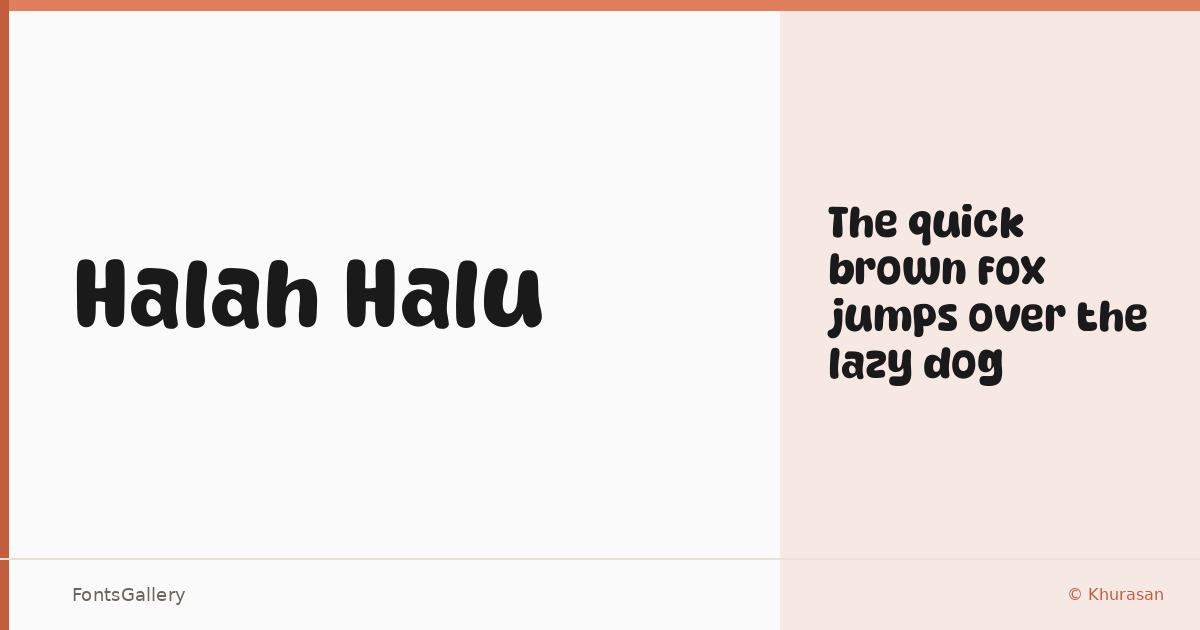 Halah Halu font family banner