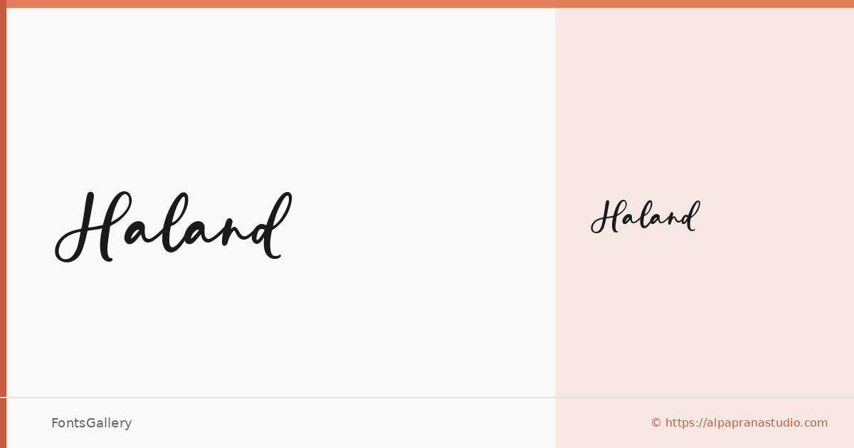 Haland font family banner