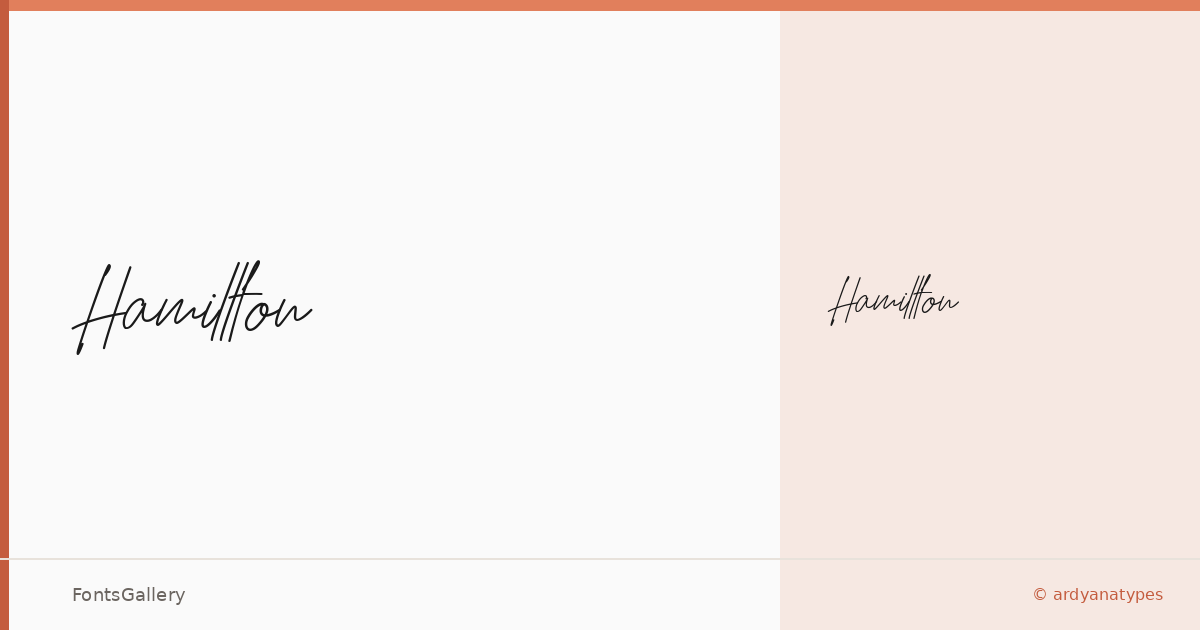 Hamillton font family banner