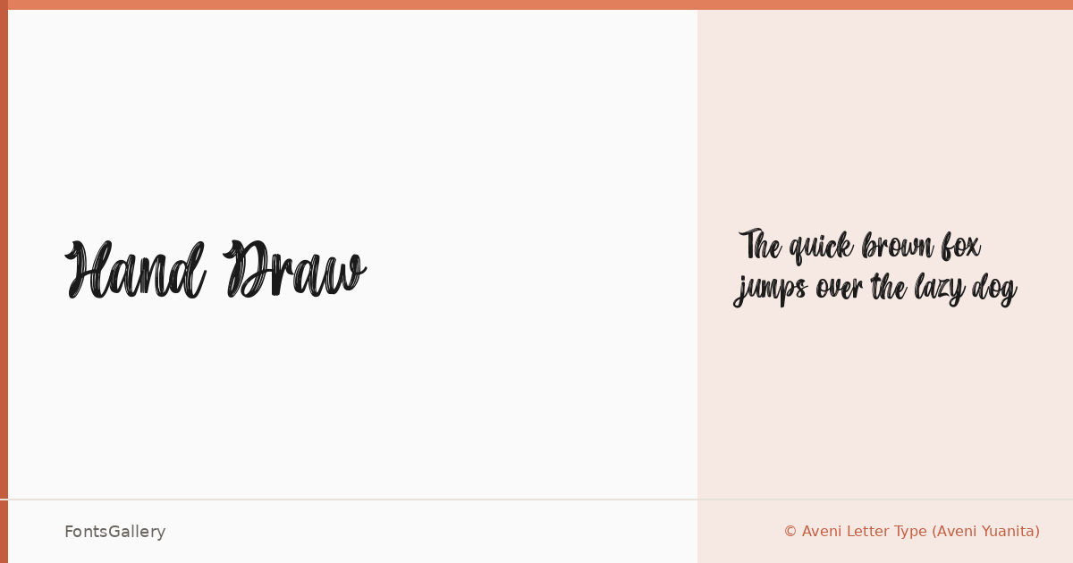 Hand Draw font family banner