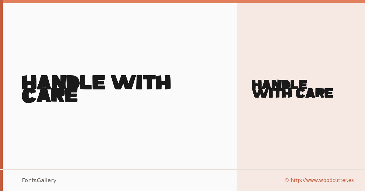 Handle With Care font family banner