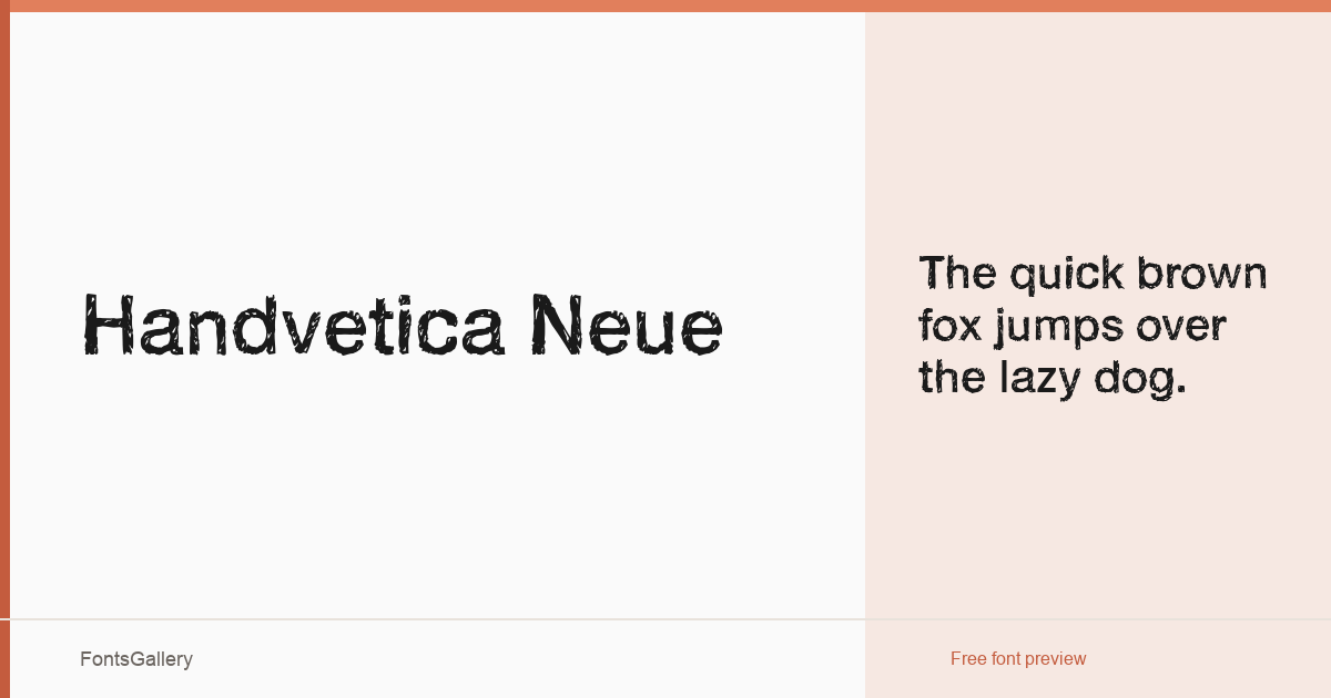 Handvetica Neue font family banner