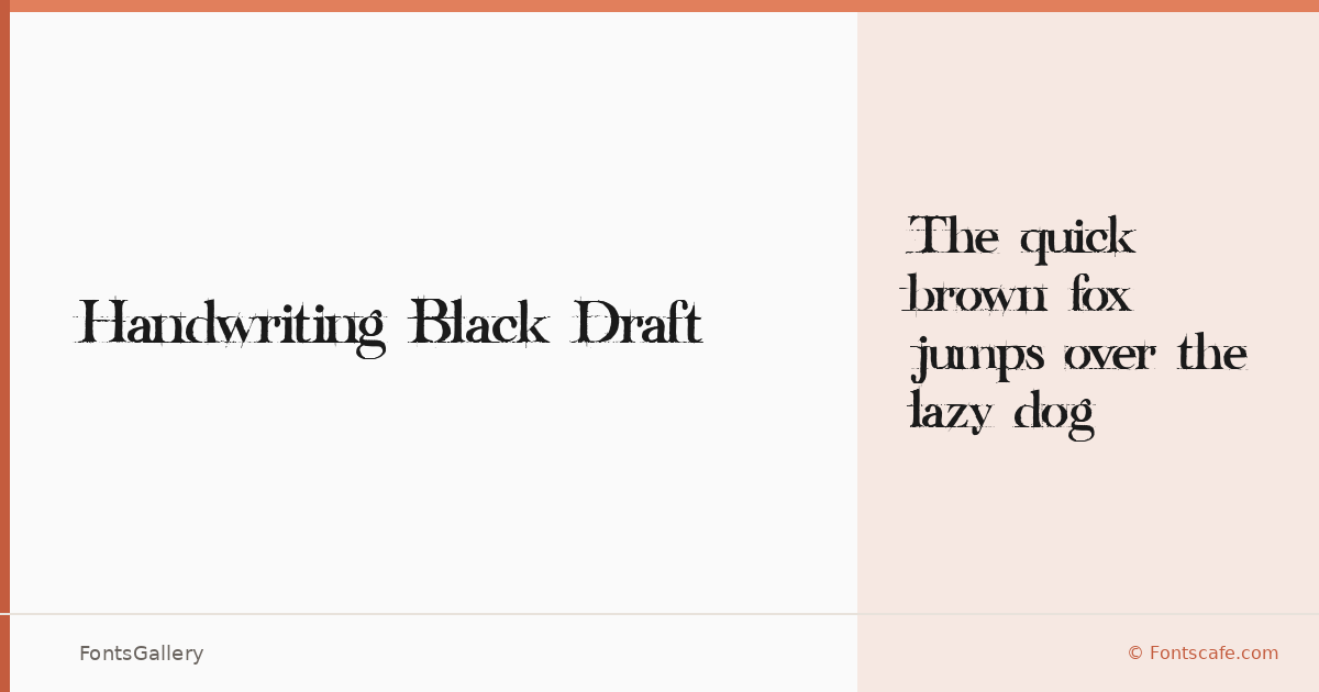 Handwriting Black Draft font family banner