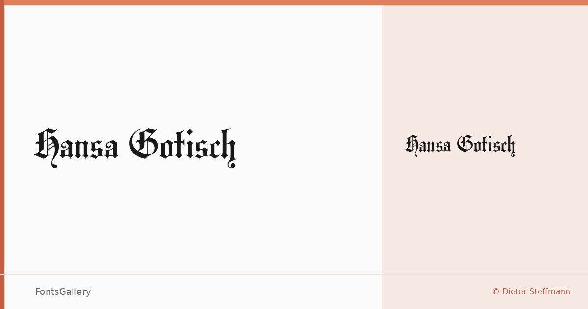 Hansa Gotisch font family banner