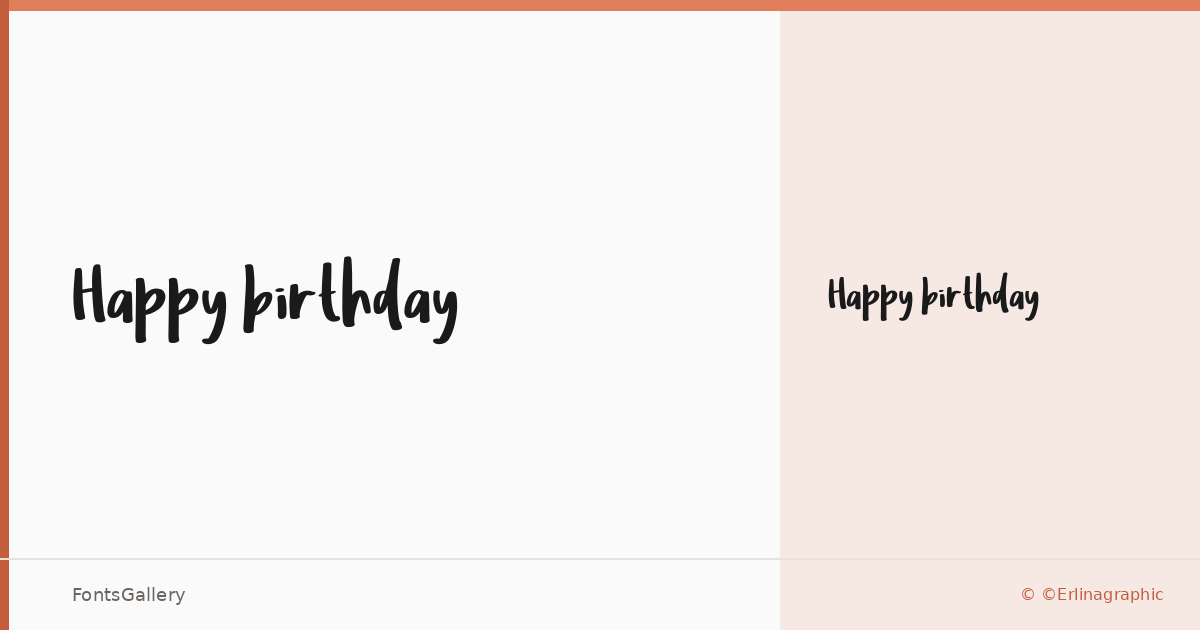 Happy birthday font family banner