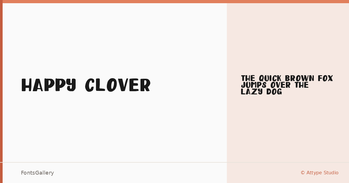 Happy Clover font family banner