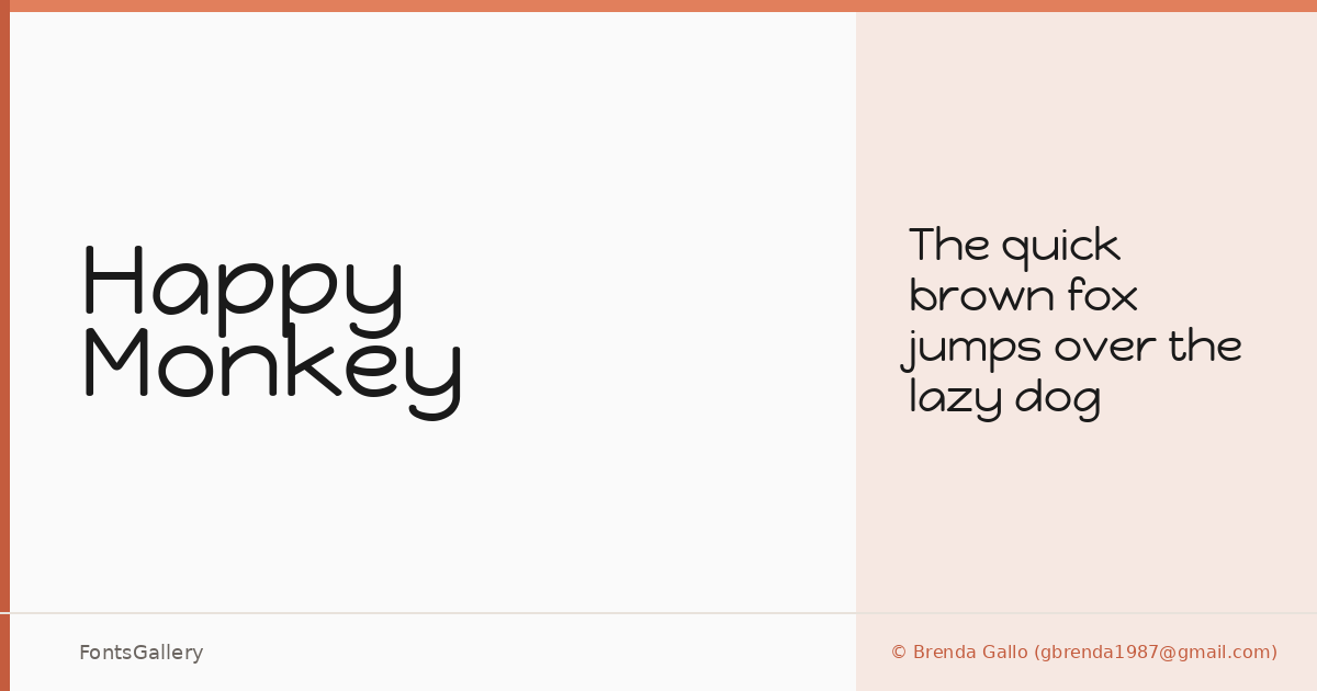 Happy Monkey font family banner