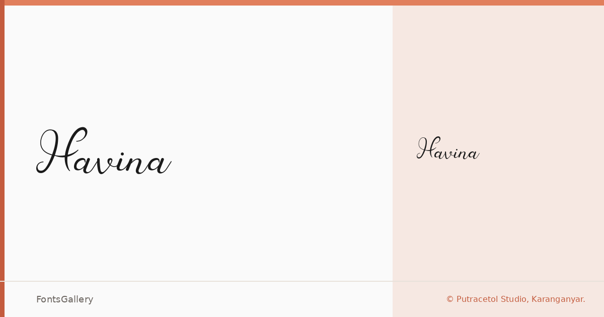 Havina font family banner