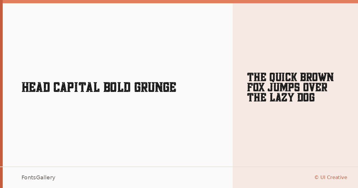 Head Capital Bold Grunge font family banner