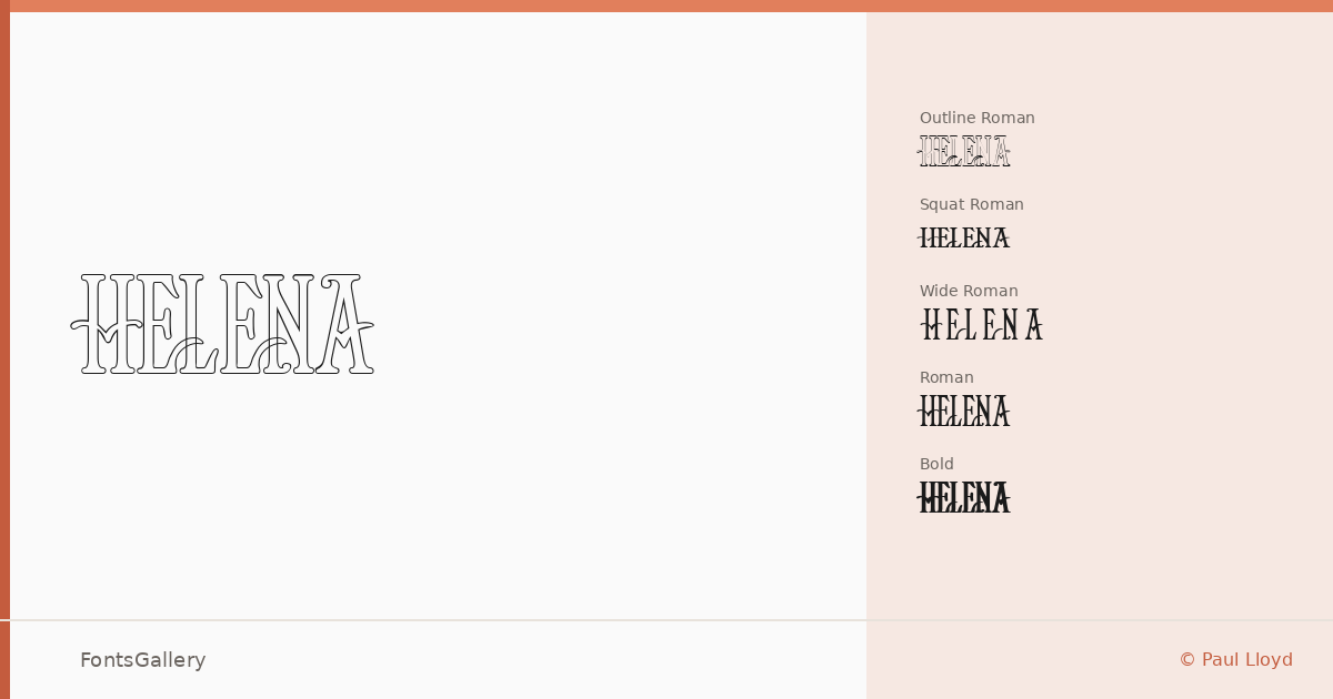 Helena font family banner
