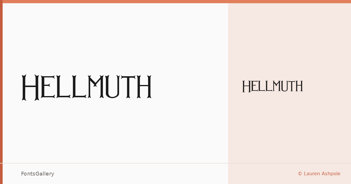 Hellmuth font family banner