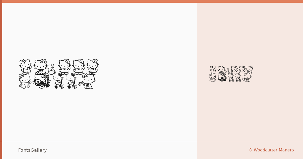 Hello Kitty font family banner