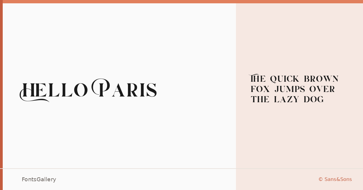 Hello Paris font family banner