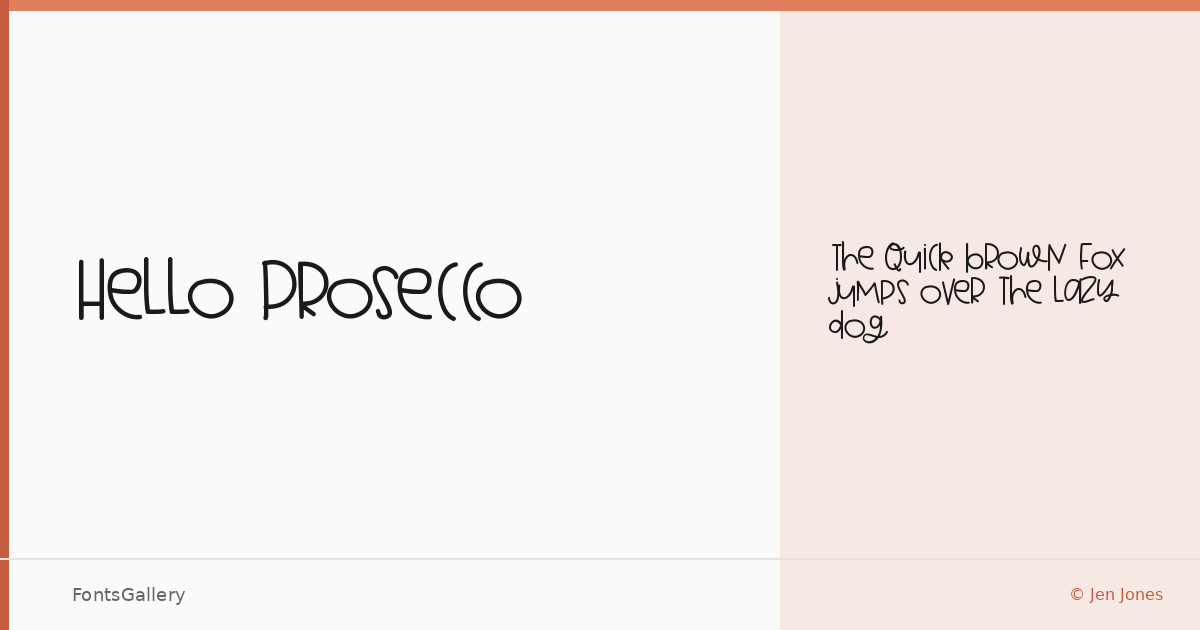 Hello Prosecco font family banner