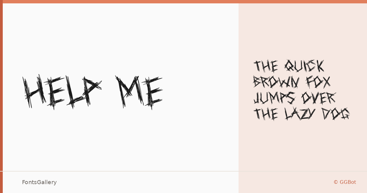 Help Me font family banner