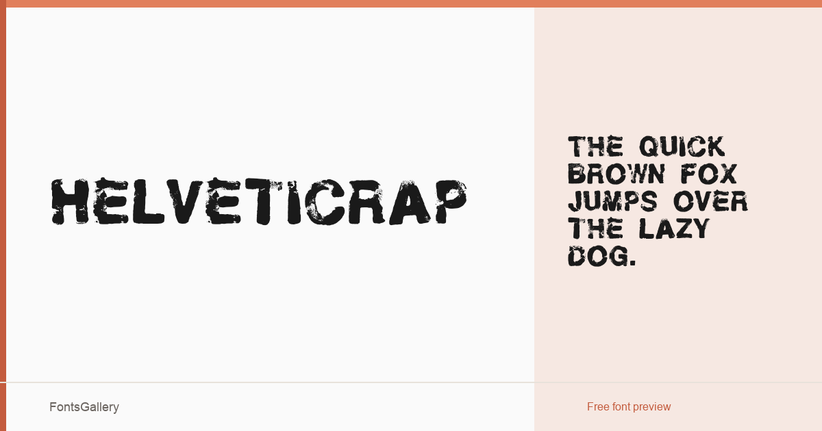 Helveticrap font family banner