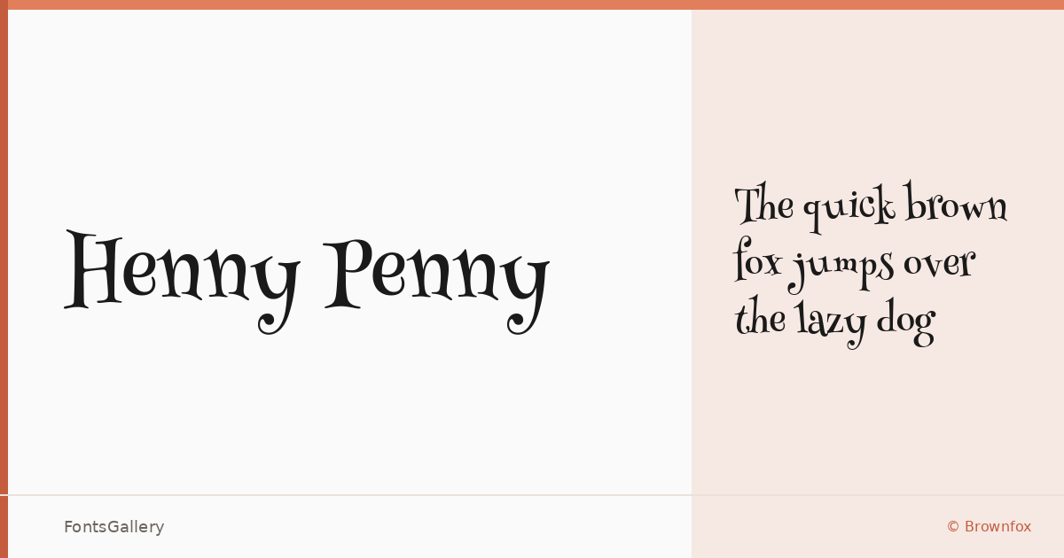 Henny Penny font family banner