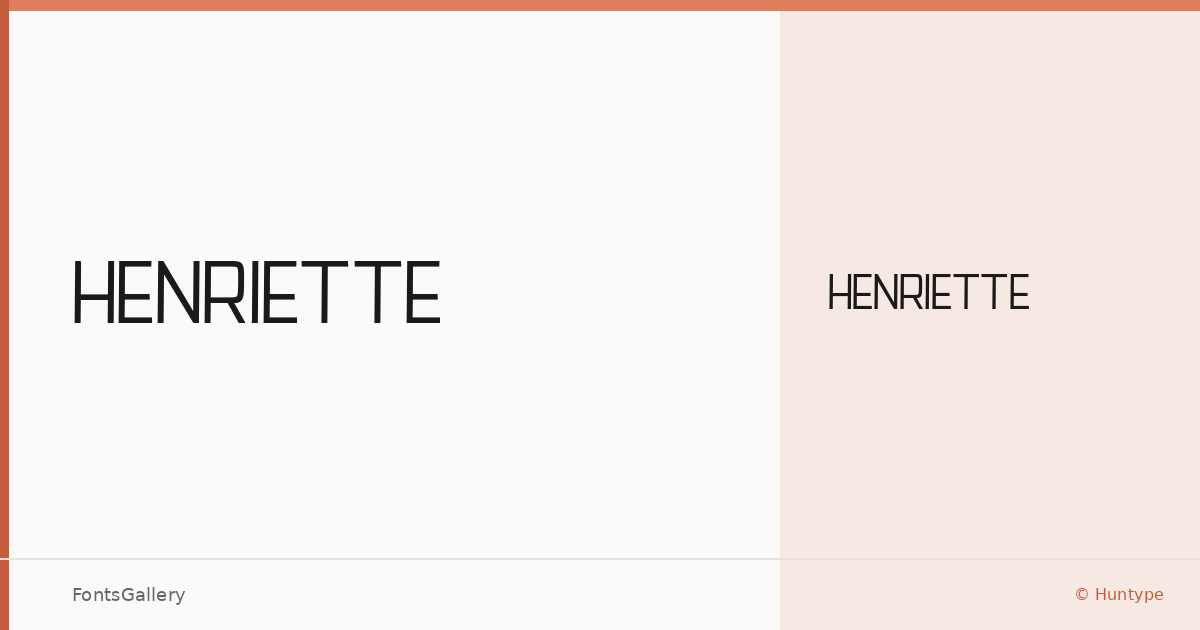 Henriette font family banner
