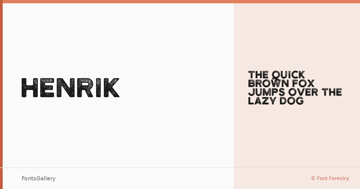 Henrik font family banner