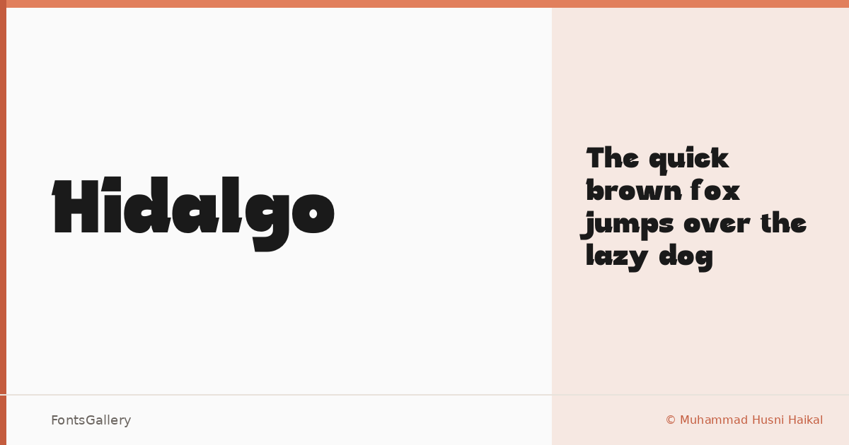 Hidalgo font family banner