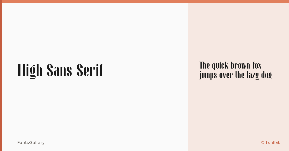 High Sans Serif font family banner