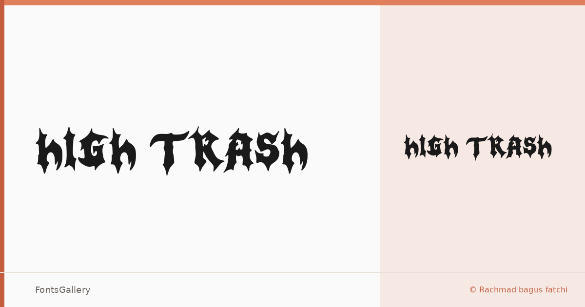 High Trash font family banner
