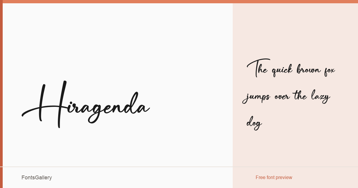 Hiragenda font family banner