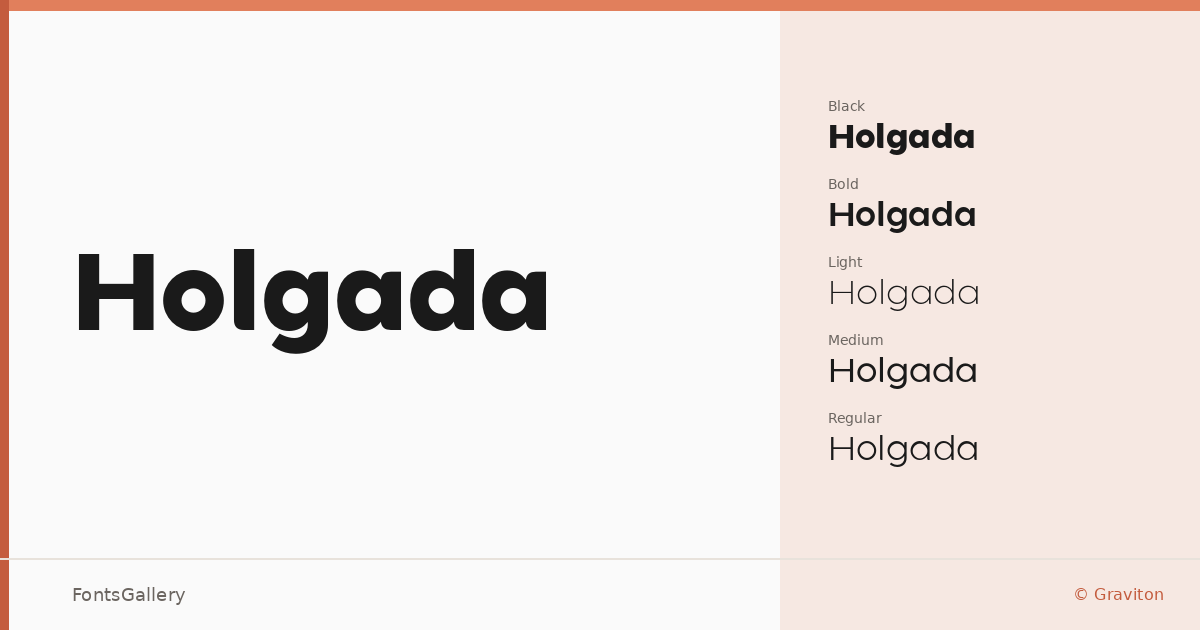 Holgada font family banner