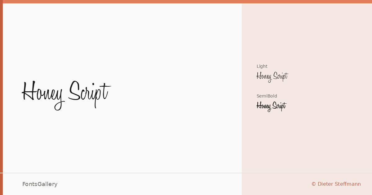 Honey Script font family banner
