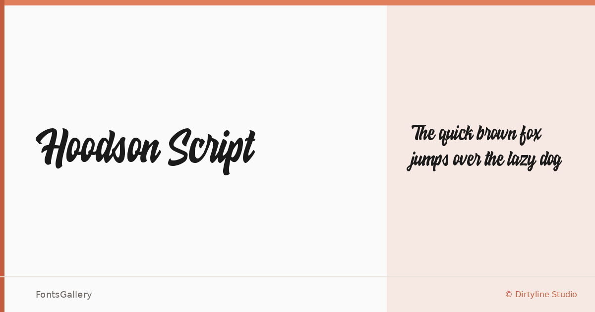 Hoodson Script font family banner