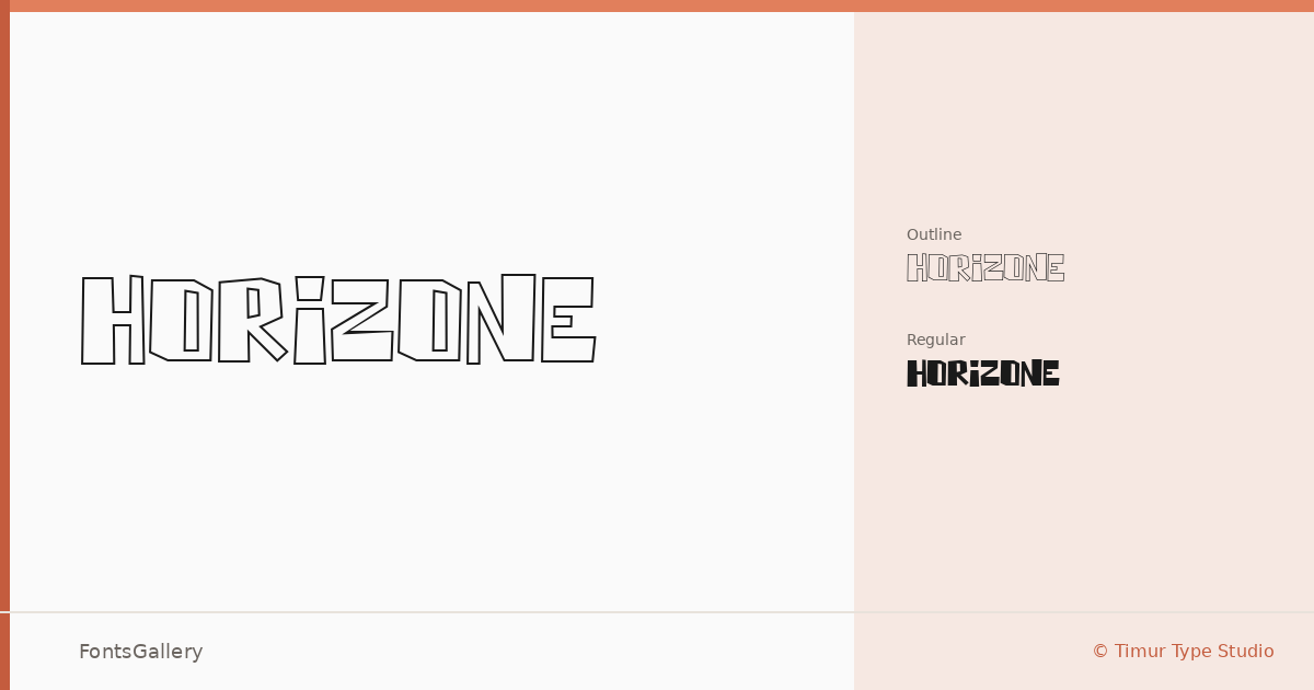 Horizone font family banner