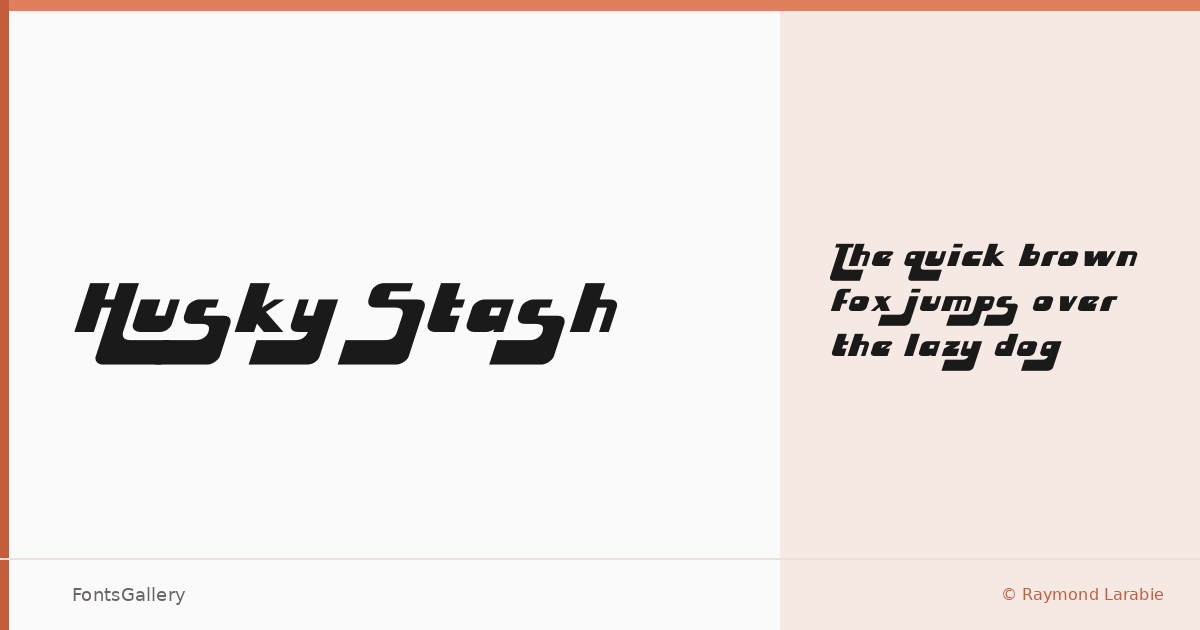 Husky Stash font family banner