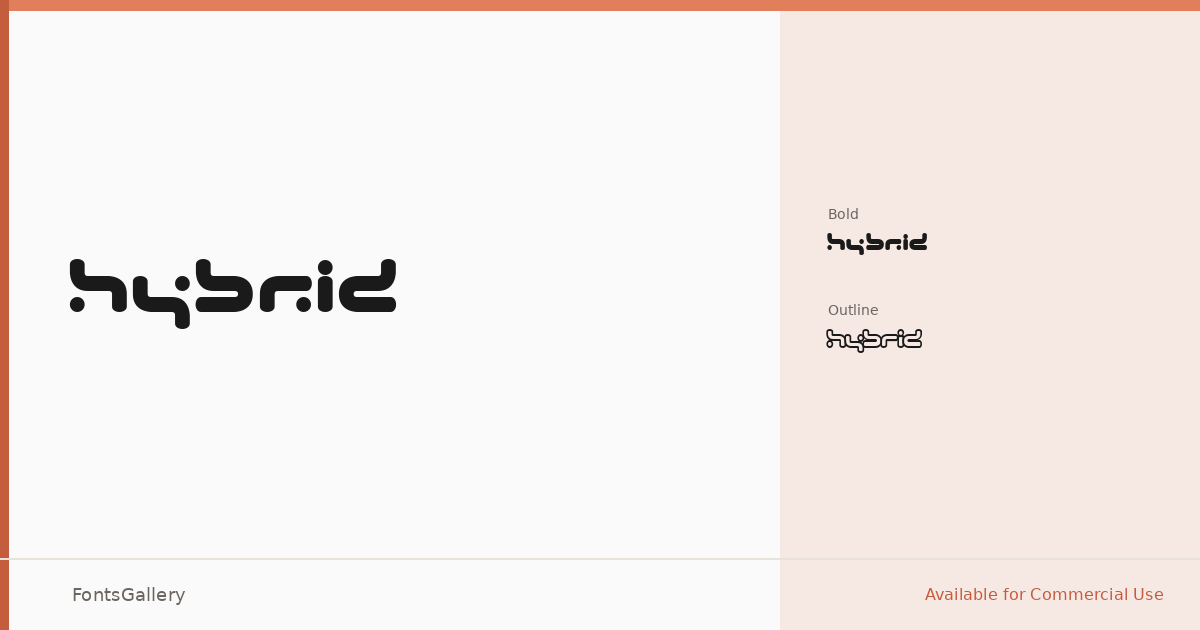 Hybrid font family banner