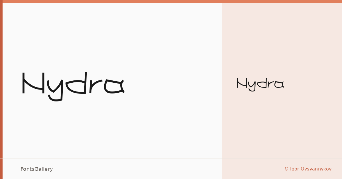 Hydra font family banner