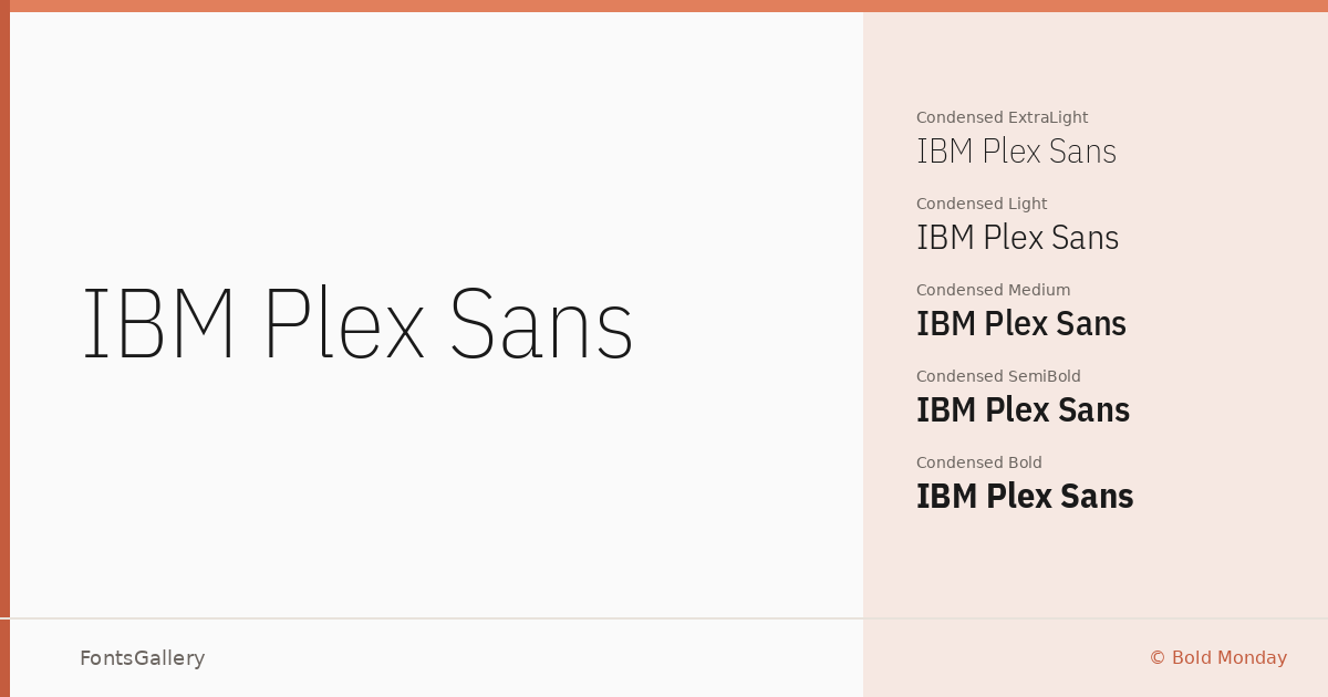 IBM Plex Sans font family banner