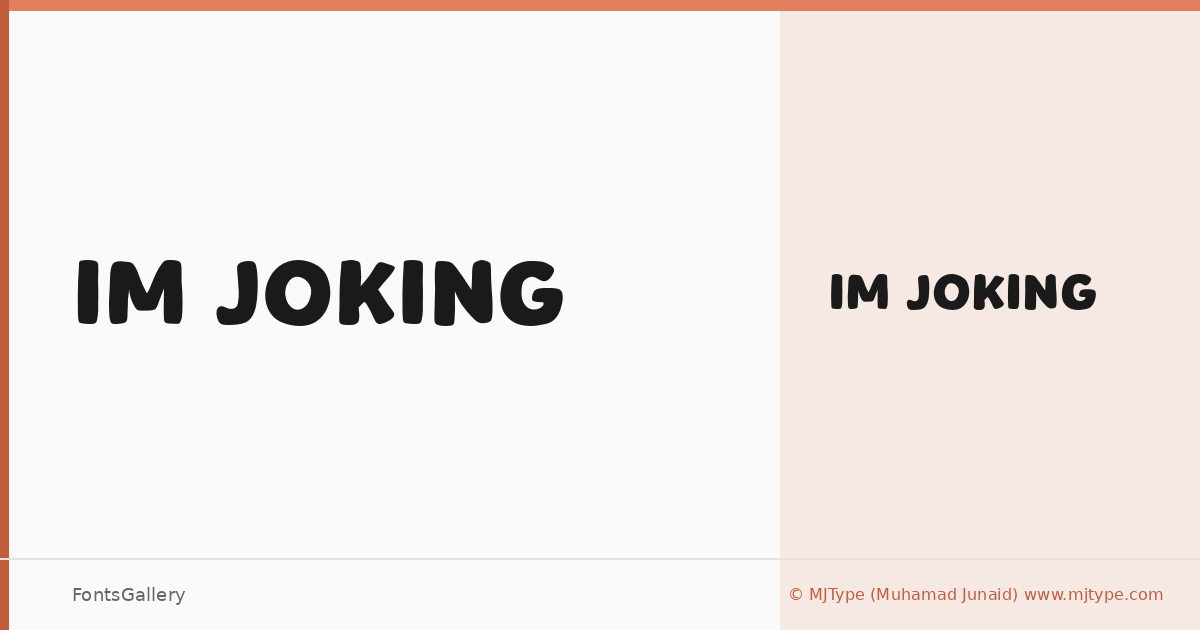 Im Joking font family banner