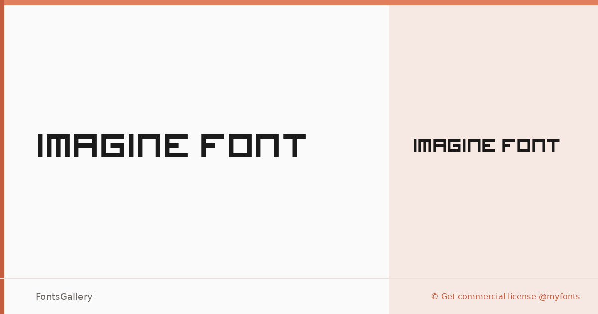 Imagine Font font family banner