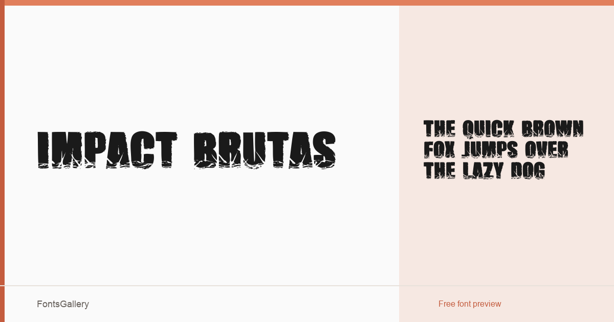 Impact Brutas font family banner