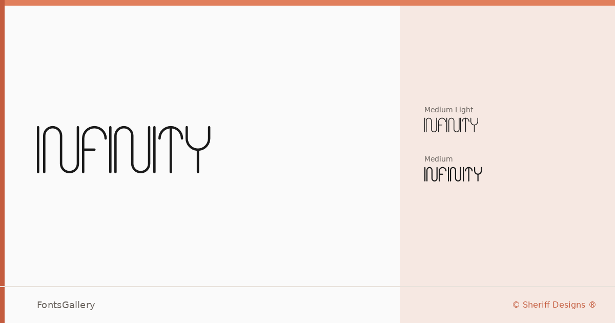 Infinity font family banner