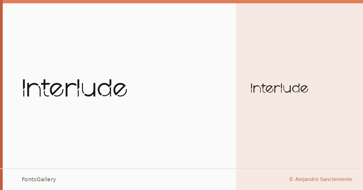 Interlude font family banner