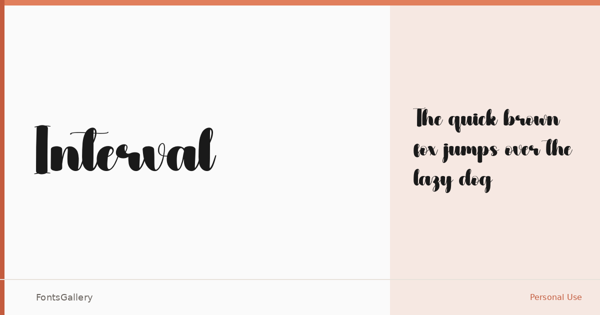 Interval font family banner