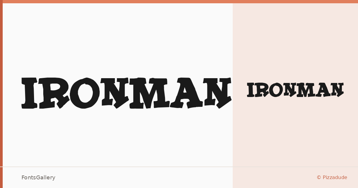 IronMan font family banner