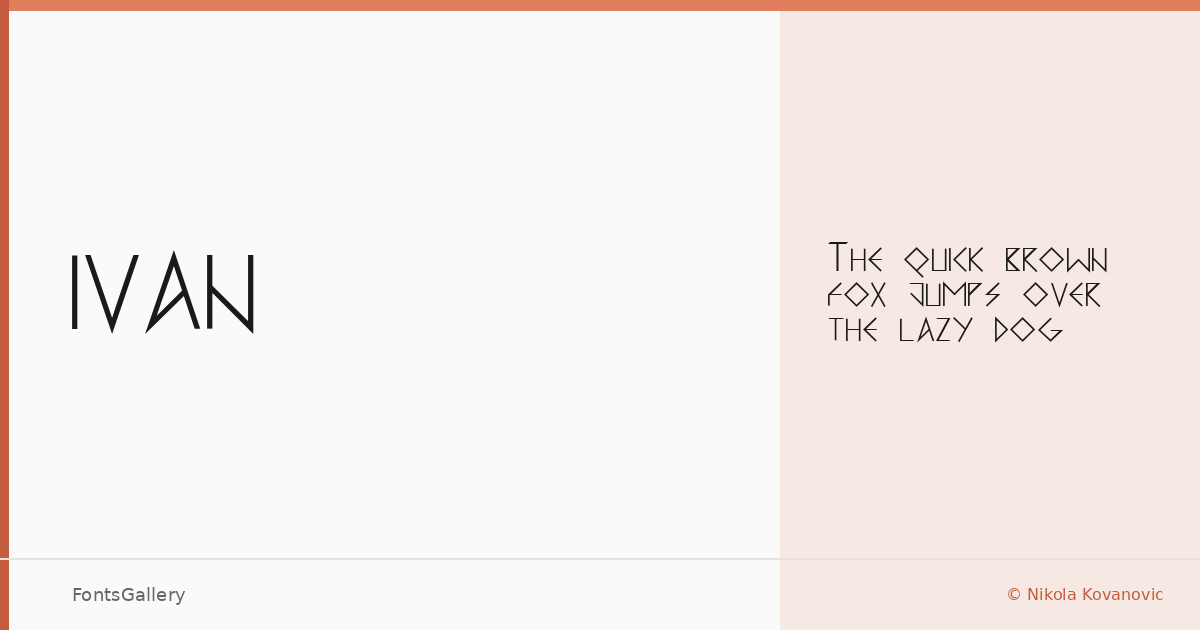 IVAN font family banner