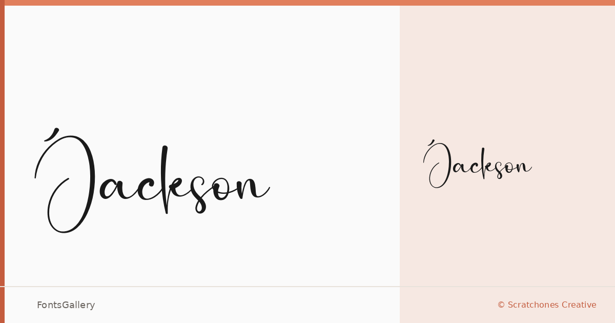 Jackson font family banner