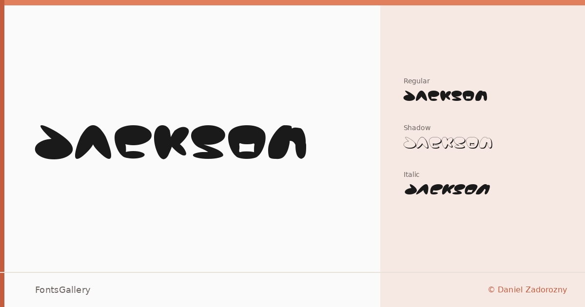 Jackson font family banner