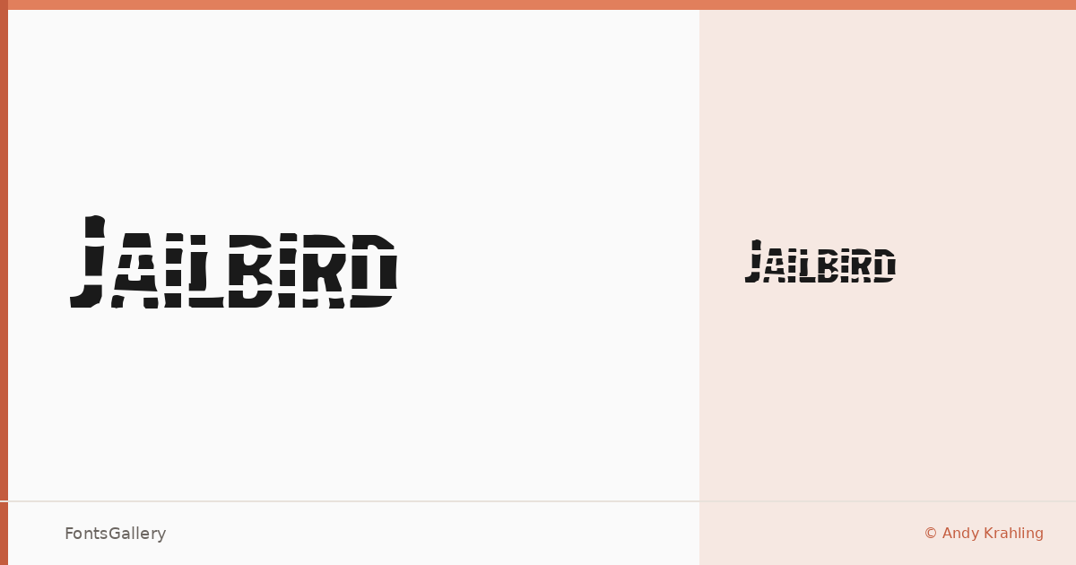 Jailbird font family banner